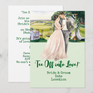 Golf Wedding on the golf course Invitation