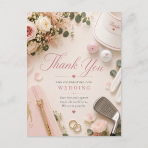 Golf Wedding Postcard