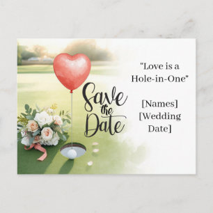 Golf Wedding Save the Date Elegant Golf Course  Postcard