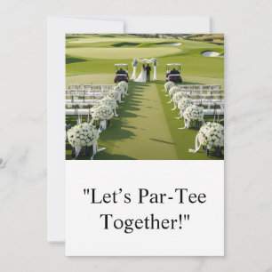 Golf Wedding Save the Date Golf themed  Invitation