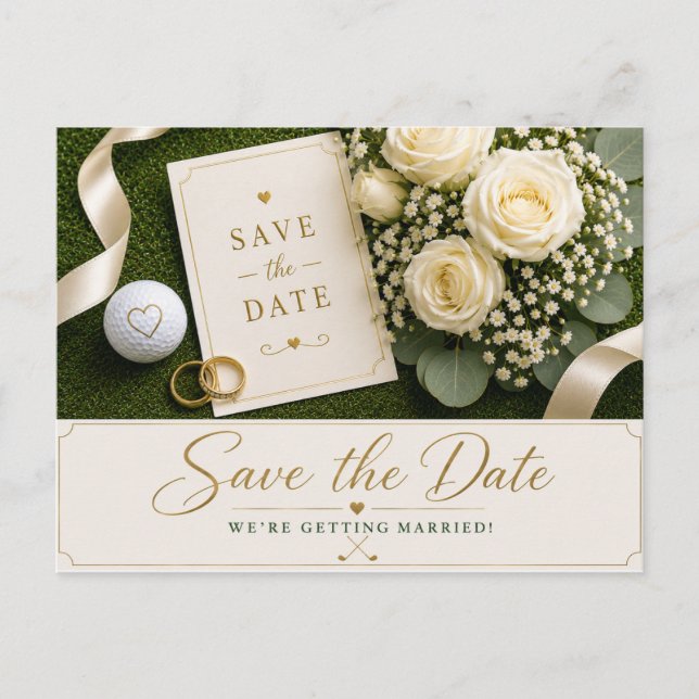 Golf Wedding Save the Date Invitation  (Devant)