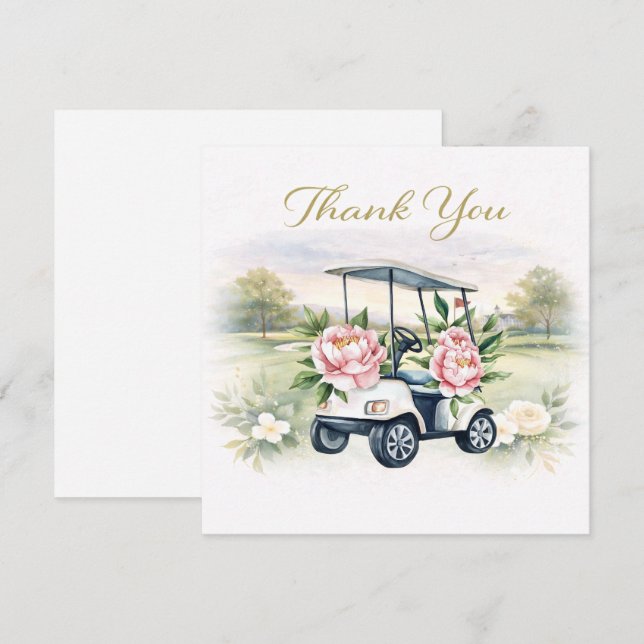 GOLF WEDDING thank you card  (Front/Back)