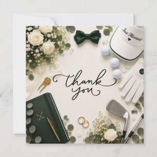 Golf Wedding Thank you  Card