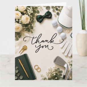 Golf Wedding Thank you Card