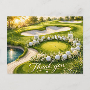 Golf Wedding Thank you card for Golfer watercolor