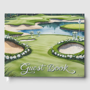 Golf Wedding themed for golfer  Guest Book
