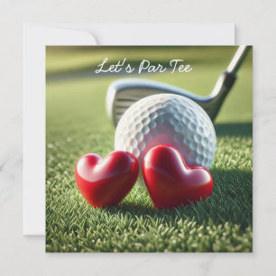 Golf WEDDING with golf ball on putting green  Invitation
