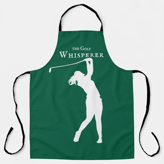 Golf Whisperer Apron - Customizable Golfer Quote (Front)