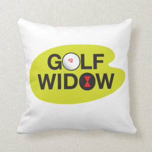 Golf Widow Badge of Honor_Black Widow Spider Tees Throw Pillow