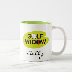 Golf Widow_Badge of Honor_on the green_template Two-Tone Coffee Mug
