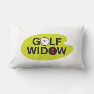 Golf Widow Badge of Honour Black Widow Spider Tees Lumbar Pillow