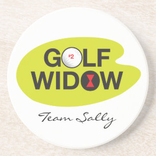 Golf Widow Badge of Honour personalized Coaster