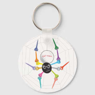 Golf Widow Black Widow Spider Tees Keychain