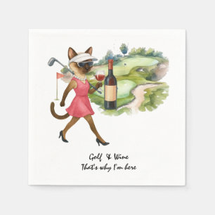 Golf Wine Tasting Event Napkin