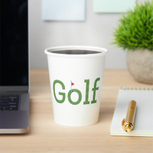 GOLF with Flagstick Coffee Mug Paper Cups