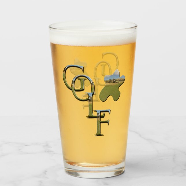 Golf With Golf Course, Glass (Front Filled)