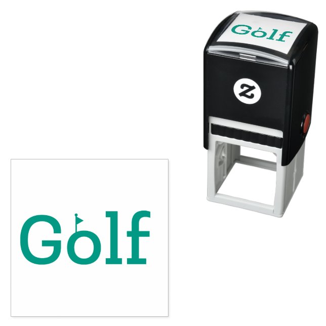 GOLF with Hole Flag Self-inking Stamp (In Situ)