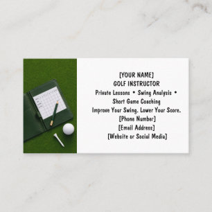 Golf with Name for golfer  Business Card