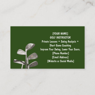 Golf with Name for golfer  Business Card
