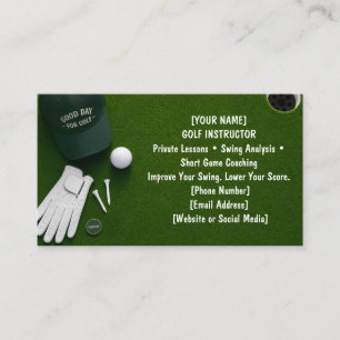 Golf with Name for golfer  Business Card