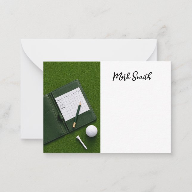 Golf with Name for golfer  Card (Front)