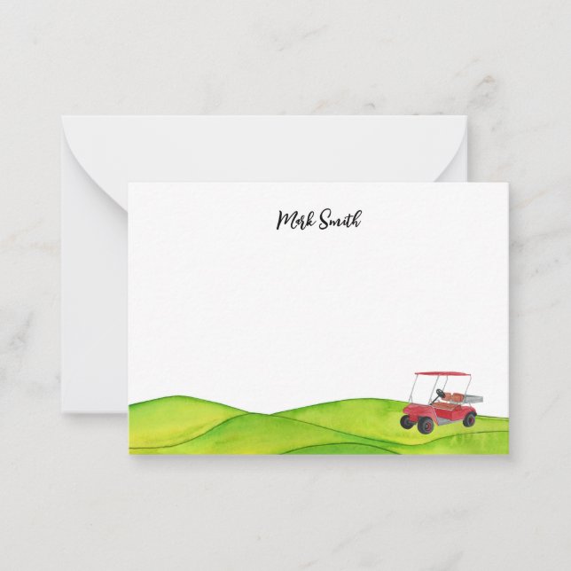 Golf with Name for golfer  Card (Front)