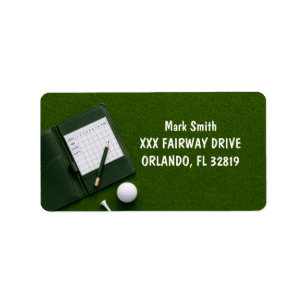 Golf with Name for golfer Label