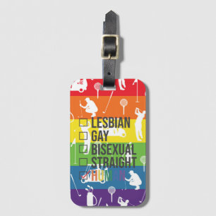 Golf with Pride: Rainbow  Luggage Tag
