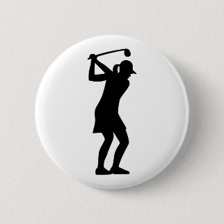 Golf woman 2 inch round button