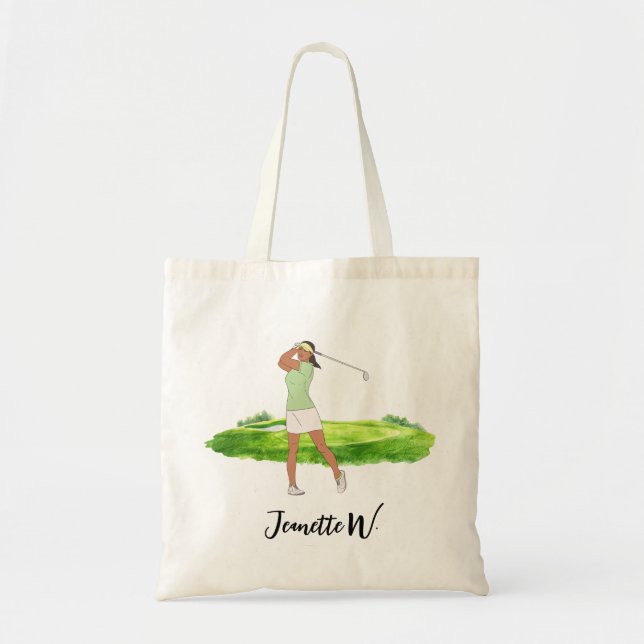 Golf Women golfer  Tote Bag (Front)