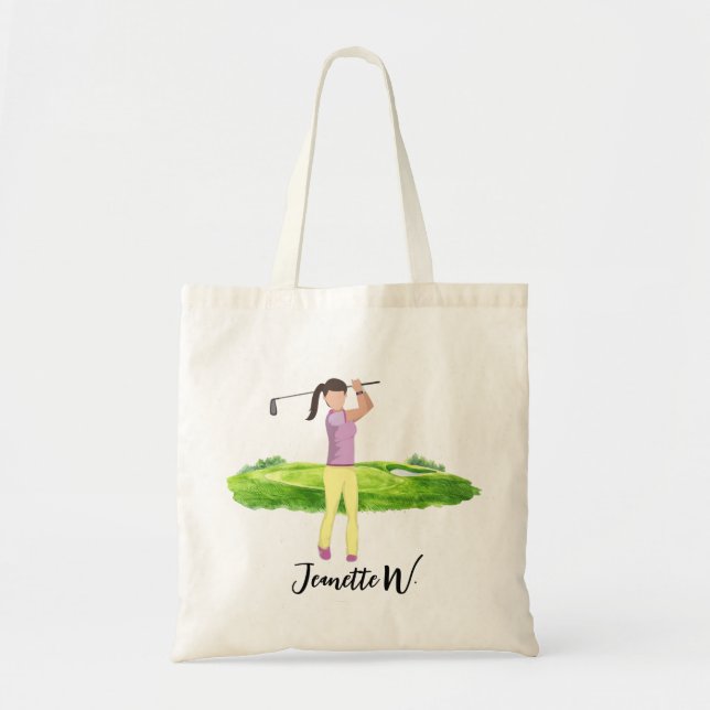 Golf Women golfer  Tote Bag (Front)