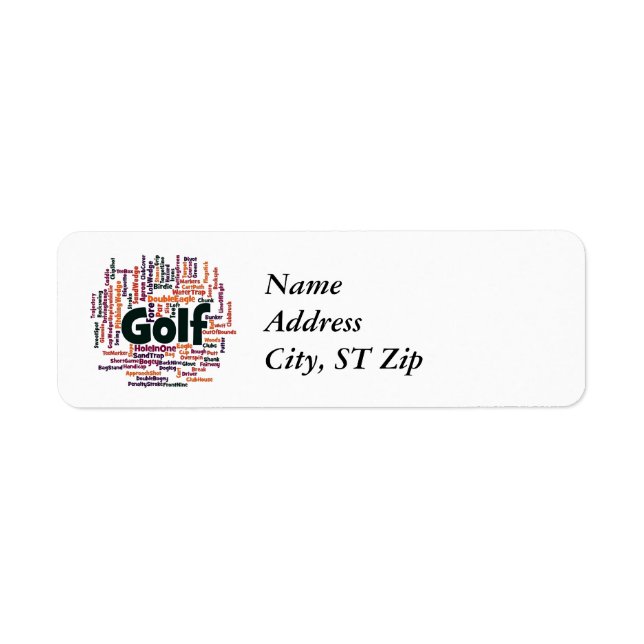 Golf Word Cloud (Front)