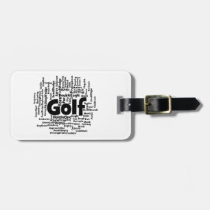 Golf Word Cloud Luggage Tag