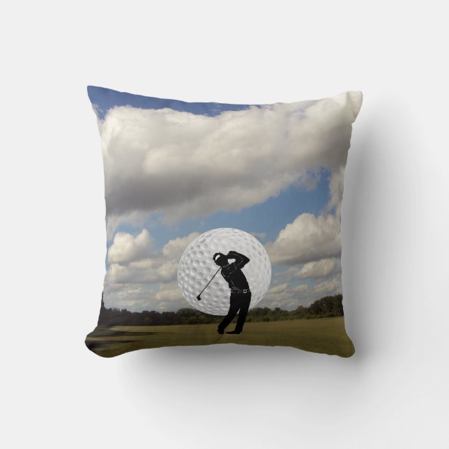 Golf World Throw Pillow (Front)