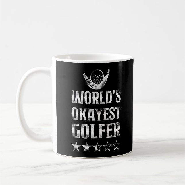 Golf World'S Okayest Golfer Coffee Mug (Left)
