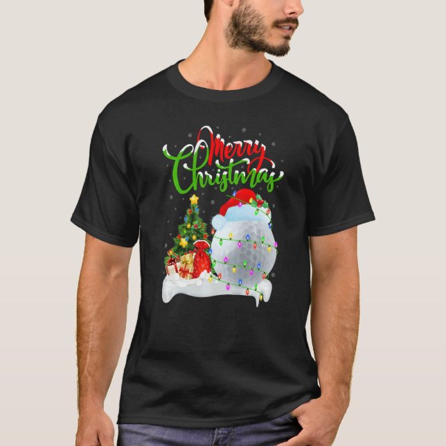 Golf  Xmas Decorations Santa Golf Christmas T-Shirt (Front)