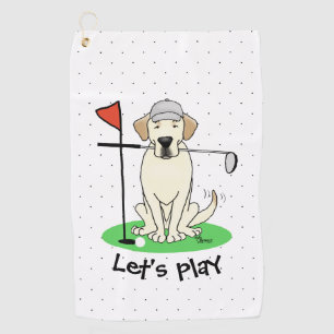 Golf Yellow Labrador Retriever Dog - Funny Towel