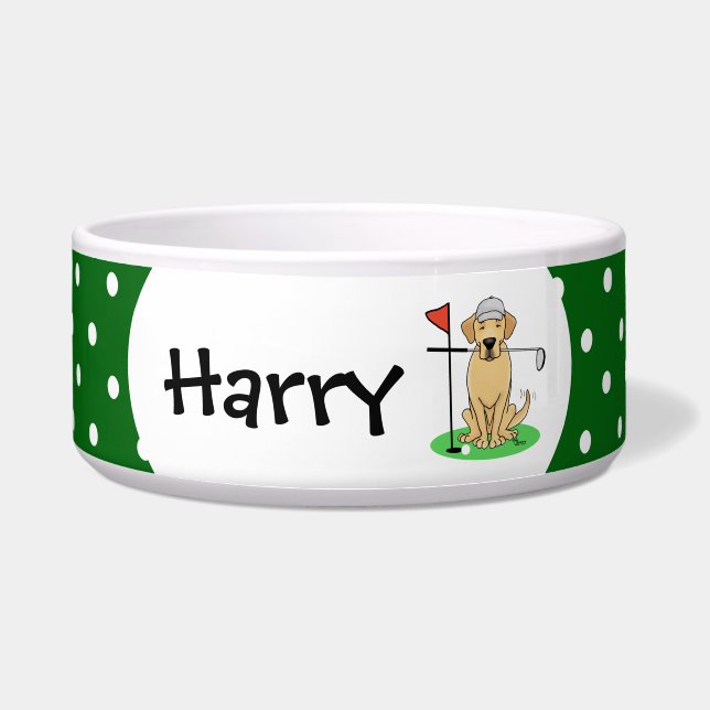 Golf Yellow Labrador Retriever (yel 3) Cute Dog (Front)