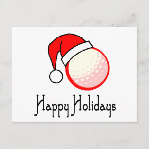 GolfChick Happy Holidays Holiday Postcard