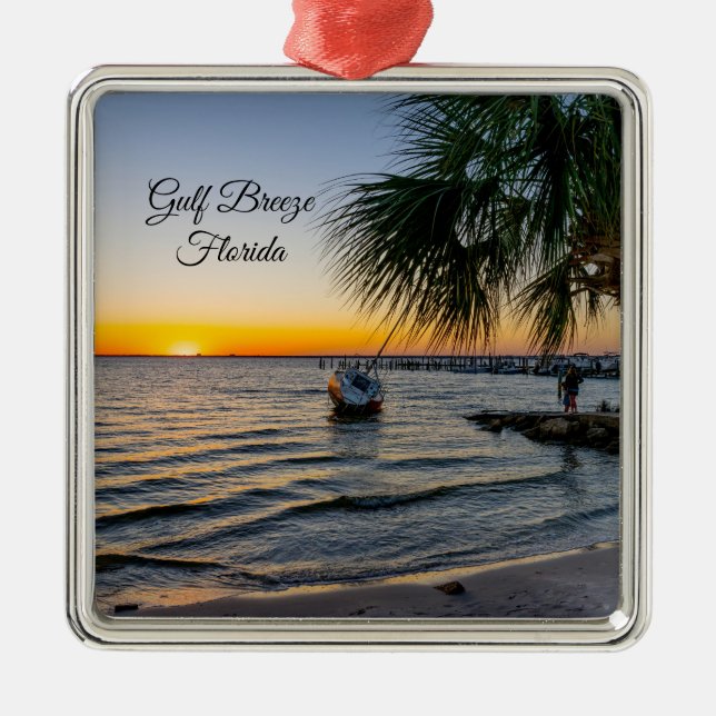 Golfe Breeze Floride Coucher de soleil ornement Ca (Devant)