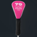 Golfer 70th Birthday or Any Age Custom Monogrammed Golf Head Cover<br><div class="desc">A fun,  unique gift for the golfer in your life.  Just add the golfer's age and monogram to create a custom Golf Head Cover. Perfect as a birthday gift,  coach's gift,  club championship or everyday use.  Easily change the background colour.</div>