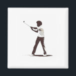 Golfer Afro Man Golf Player African American Golfi Magnet<br><div class="desc">Golfer Afro Man Golf Player African American Golfing Men</div>