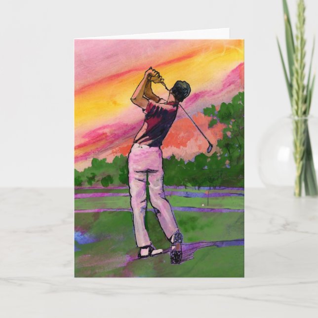 Golfer at field card (Front)