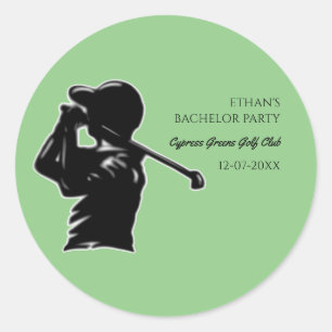 Golfer Bachelor Party Golfing trip Classic Stylish Round Sticker