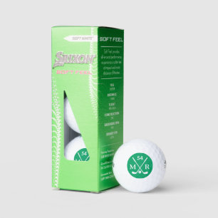 Golfer Balls Green Logo Age and Initials