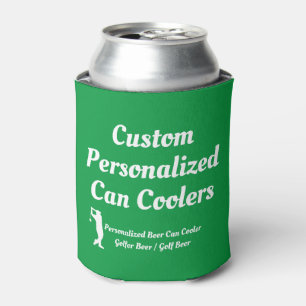 Golfer Beer Gift Idea Custom Personalized Beer Can Cooler