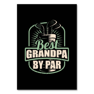 Golfer Best Grandpa By Par Table Number