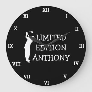 Golfer Birthday 70th funny Seventy Par Large Clock