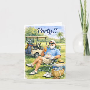 Golfer Birthday Party  Invitation