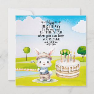 Golfer Birthday Wishes on Gof Course Background